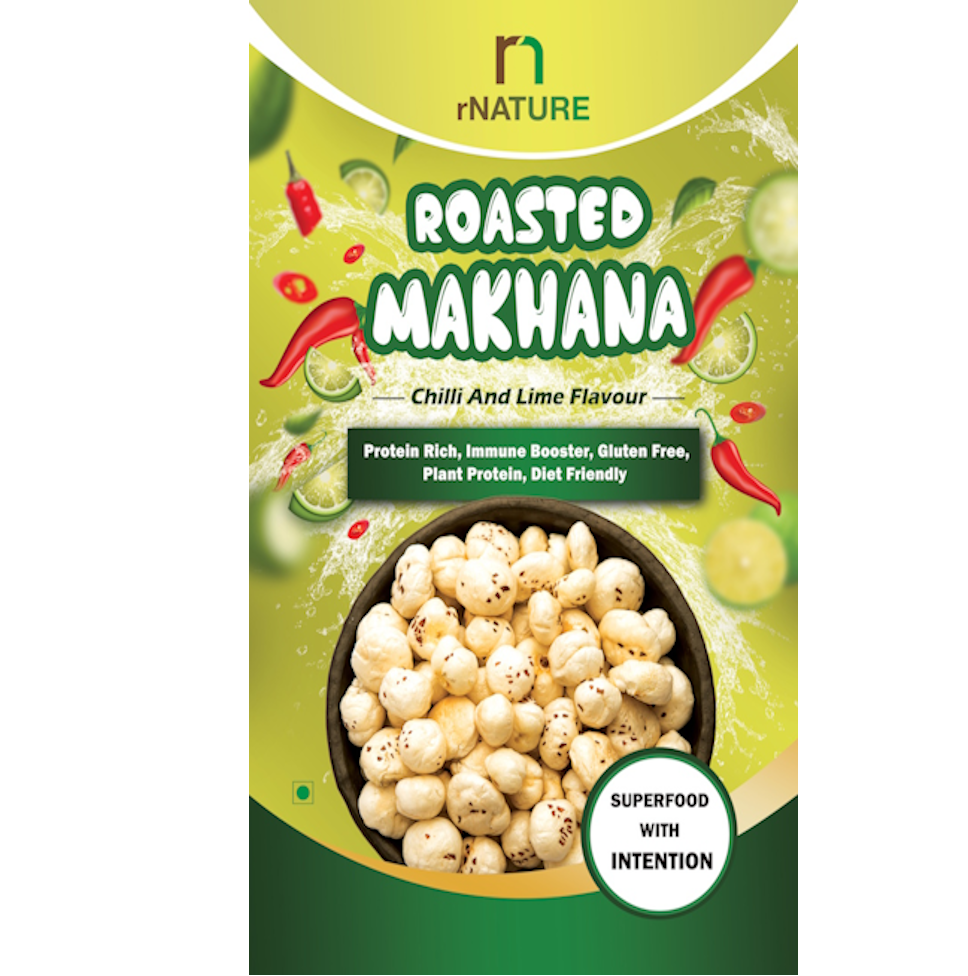 Chilli and Lime roasted makhana – tangy spicy foxnuts by Reddonatura